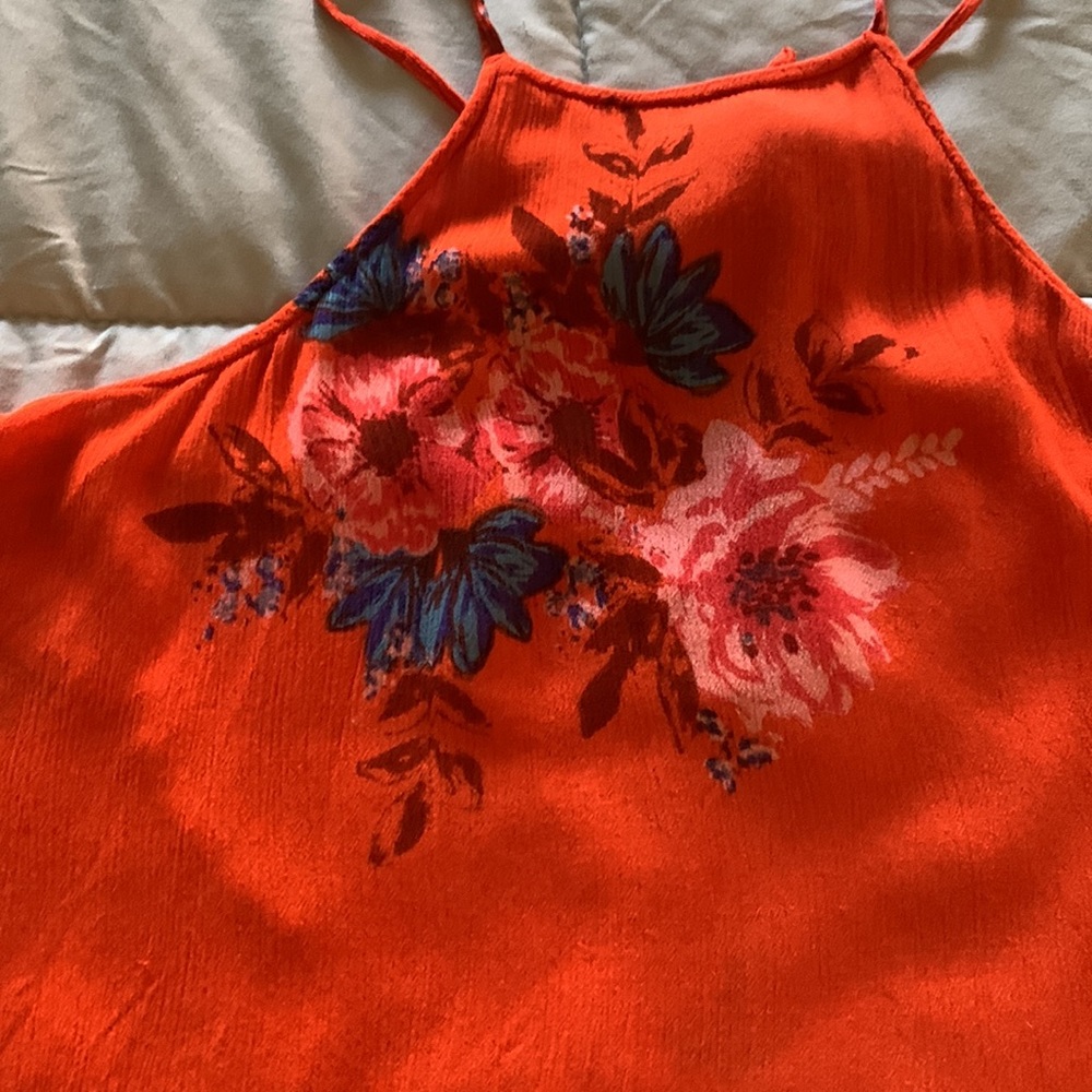 O’Neill floral boho summer tank XS oversized adjustable straps never worn - Picture 8 of 13